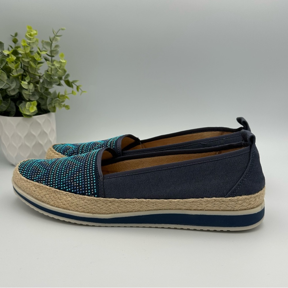Naturalizer Women’s Davonville Blue Espadrille Confort Flats Shoes Size 12 - Picture 7 of 10